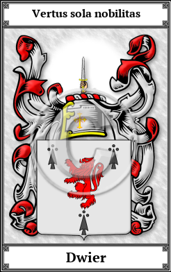 Dwier Family Crest Download (JPG)  Book Plated - 150 DPI