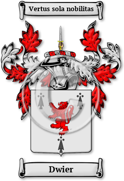 Dwier Family Crest Download (jpg) Legacy Series - 150 DPI