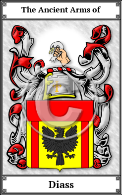 Diass Family Crest Download (JPG)  Book Plated - 150 DPI