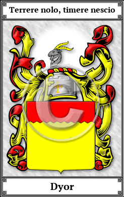 Dyor Family Crest Download (JPG)  Book Plated - 150 DPI