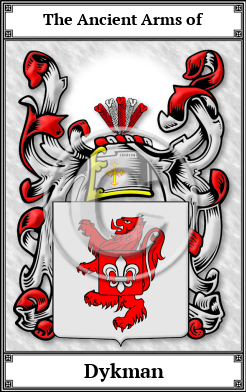 Dykman Family Crest Download (JPG)  Book Plated - 150 DPI