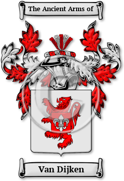 Van Dijken Family Crest Download (JPG) Legacy Series - 600 DPI
