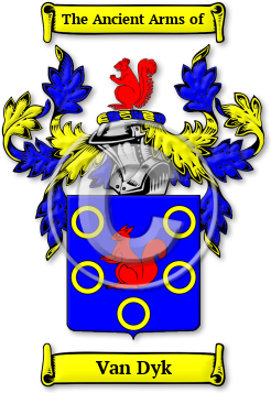 Van Dyk Family Crest Download (jpg) Legacy Series - 150 DPI