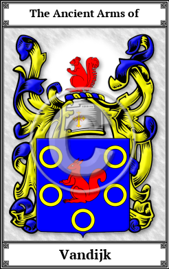 Vandijk Family Crest Download (JPG)  Book Plated - 150 DPI
