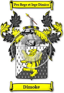 Dimoke Family Crest Download (jpg) Legacy Series - 150 DPI
