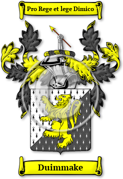 Duimmake Family Crest Download (jpg) Legacy Series - 150 DPI