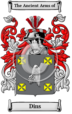 Dins Family Crest Download (JPG) Heritage Series - 600 DPI