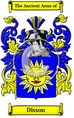 Disson Family Crest/Coat of Arms