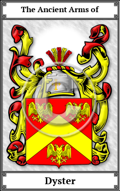 Dyster Family Crest Download (JPG)  Book Plated - 150 DPI