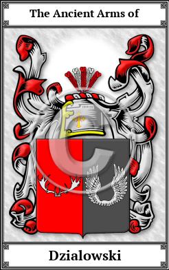 Dzialowski Family Crest Download (JPG)  Book Plated - 150 DPI