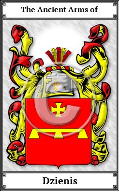 Dzienis Family Crest Download (JPG)  Book Plated - 150 DPI