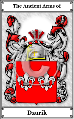 Dzurik Family Crest Download (JPG)  Book Plated - 150 DPI