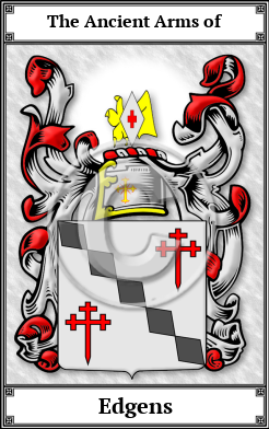 Edgens Family Crest Download (JPG)  Book Plated - 150 DPI