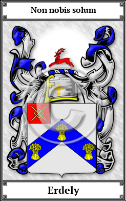 Erdely Family Crest Download (JPG)  Book Plated - 150 DPI
