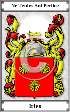 Irles Family Crest Download (JPG)  Book Plated - 150 DPI