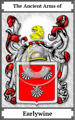 Earlywine Family Crest Download (JPG)  Book Plated - 150 DPI