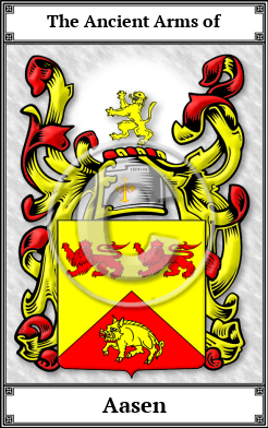 Aasen Family Crest Download (JPG)  Book Plated - 150 DPI