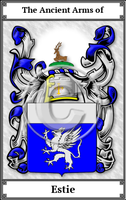 Estie Family Crest Download (JPG)  Book Plated - 150 DPI