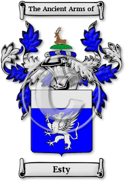 Esty Family Crest Download (JPG) Legacy Series - 600 DPI