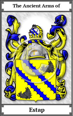 Estap Family Crest Download (JPG)  Book Plated - 150 DPI