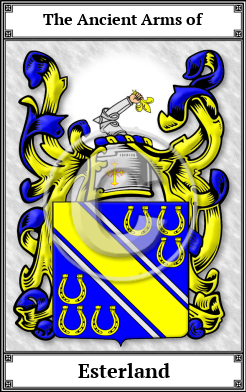 Esterland Family Crest Download (JPG)  Book Plated - 150 DPI
