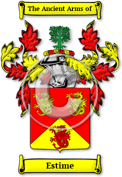 Estime Family Crest Download (JPG) Legacy Series - 600 DPI