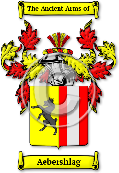 Aebershlag Family Crest Download (jpg) Legacy Series - 150 DPI
