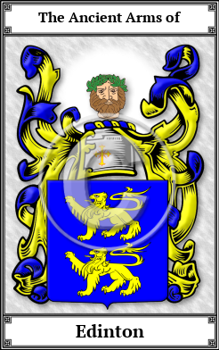 Edinton Family Crest Download (JPG) Book Plated - 600 DPI