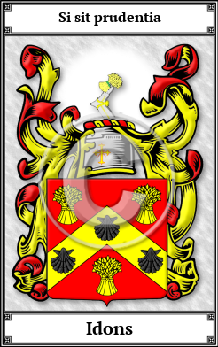 Idons Family Crest Download (JPG) Book Plated - 600 DPI