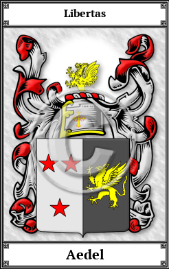 Aedel Family Crest Download (JPG) Book Plated - 600 DPI