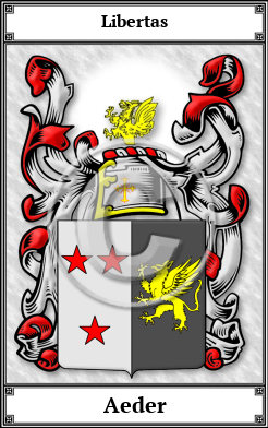 Aeder Family Crest Download (JPG)  Book Plated - 150 DPI