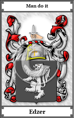 Edzer Family Crest Download (JPG)  Book Plated - 150 DPI