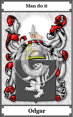 Odgar Family Crest Download (JPG)  Book Plated - 150 DPI