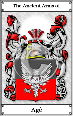 Agê Family Crest Download (JPG) Book Plated - 600 DPI