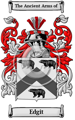 Edgit Family Crest/Coat of Arms