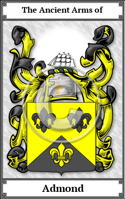 Admond Family Crest Download (JPG)  Book Plated - 150 DPI