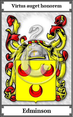 Edminson Family Crest Download (JPG)  Book Plated - 150 DPI