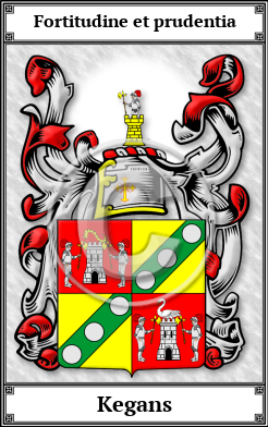 Kegans Family Crest Download (JPG) Book Plated - 600 DPI