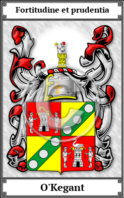 O'Kegant Family Crest Download (JPG)  Book Plated - 150 DPI