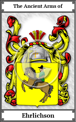Ehrlichson Family Crest Download (JPG)  Book Plated - 150 DPI