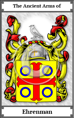 Ehrenman Family Crest Download (JPG)  Book Plated - 150 DPI