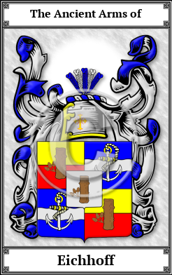 Eichhoff Family Crest Download (JPG)  Book Plated - 150 DPI
