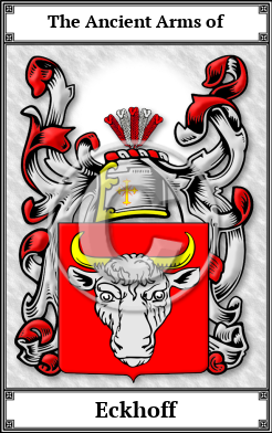 Eckhoff Family Crest Download (JPG)  Book Plated - 150 DPI