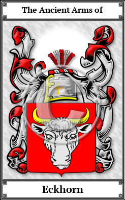 Eckhorn Family Crest Download (JPG)  Book Plated - 150 DPI