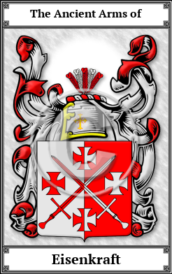 Eisenkraft Family Crest Download (JPG)  Book Plated - 150 DPI
