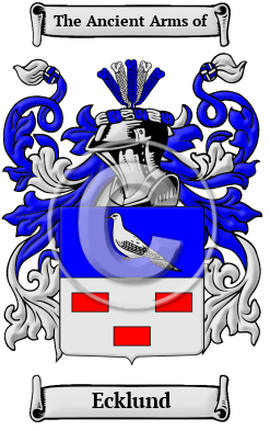 Ecklund Family Crest/Coat of Arms