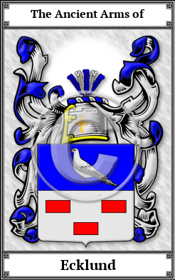 Ecklund Family Crest Download (JPG)  Book Plated - 150 DPI