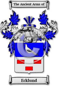Ecklund Family Crest Download (jpg) Legacy Series - 150 DPI