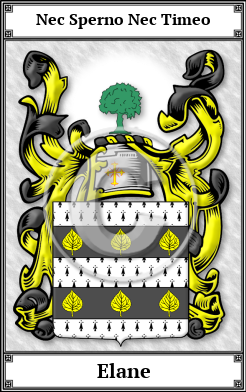 Elane Family Crest Download (JPG)  Book Plated - 150 DPI