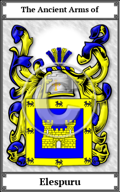 Elespuru Family Crest Download (JPG)  Book Plated - 150 DPI